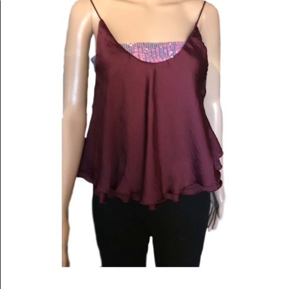 🔥BUNDLE🔥 Free People turn it on cami sequin bodice w/overlay small